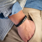 Load image into Gallery viewer, Minimal Personalized Name(s) Leather Bracelet
