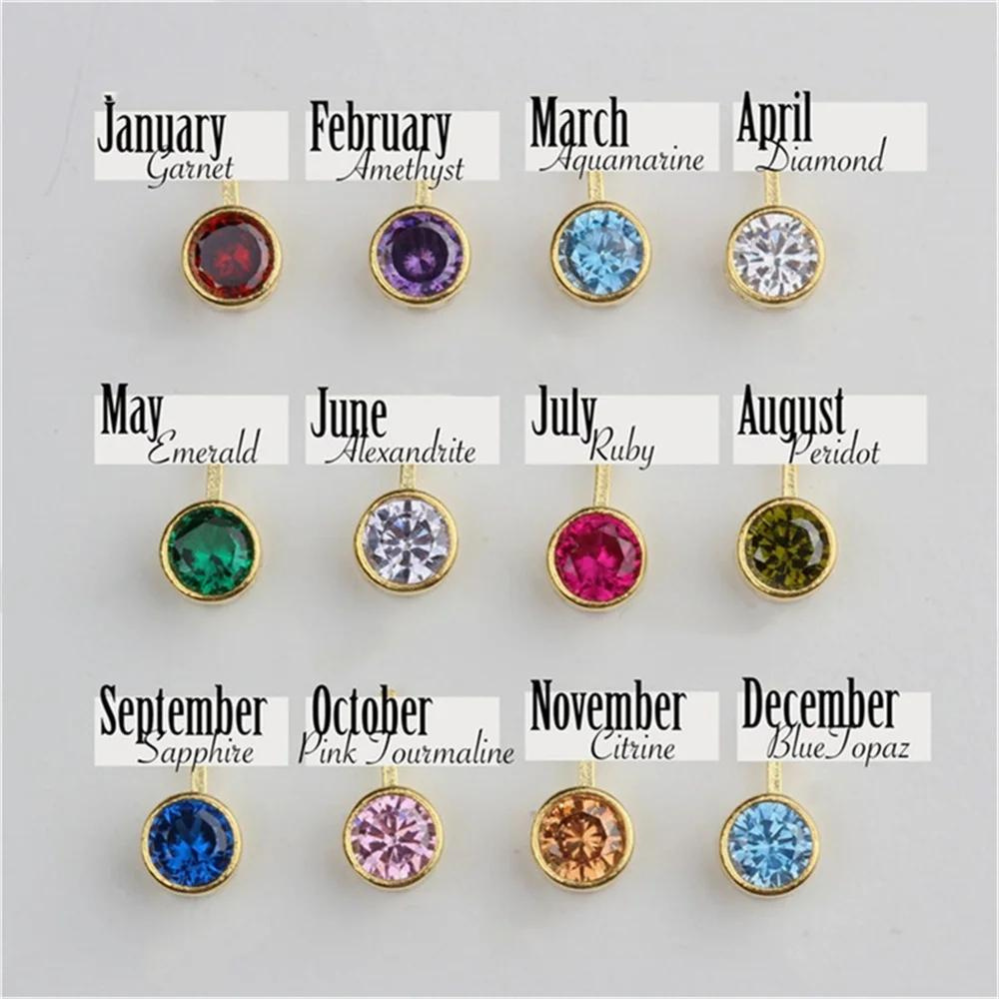 Birthday Flower Bracelet Birthstone and Flower Bracelet