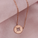 Load image into Gallery viewer, Round Compass Charm Necklace
