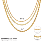 Load image into Gallery viewer, 3pc Classic Necklace Choker Stack
