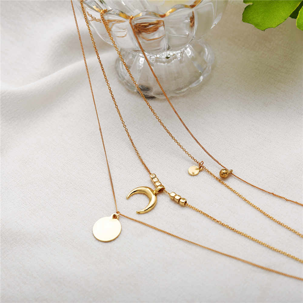 Multi Layer Moon Boho Necklace