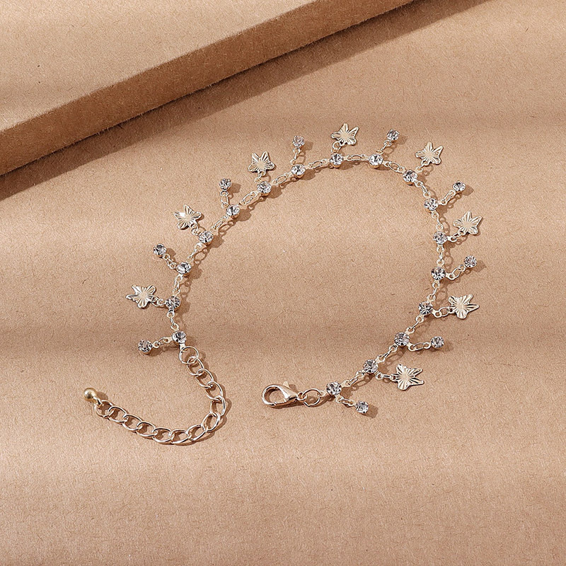 Butterfly Tassel Anklet Zirconia Anklet