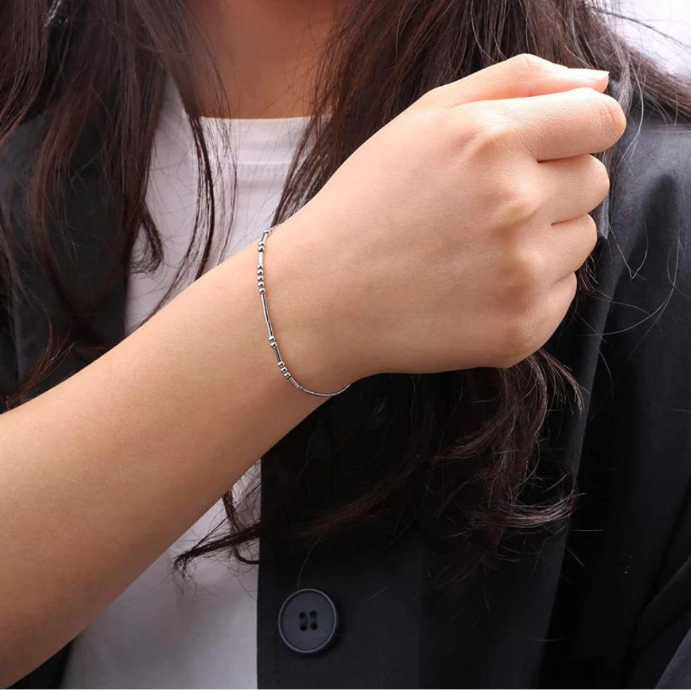 Personalised Morse Code Bracelet Morse Code Bead Bracelet