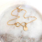 Load image into Gallery viewer, Dainty Infinite Initial Bracelet
