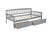 Gray Twin-Size Pine Wood Daybed with Storage Drawers, Sofa Bed Design