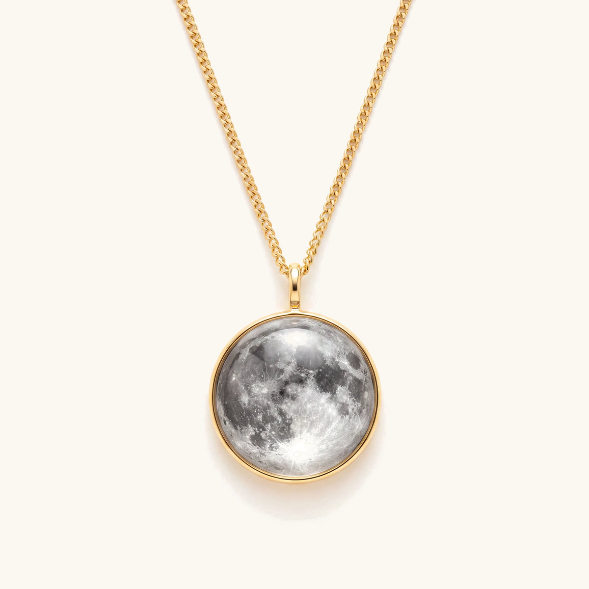 Soraya Full Moon Sky Necklace in gold