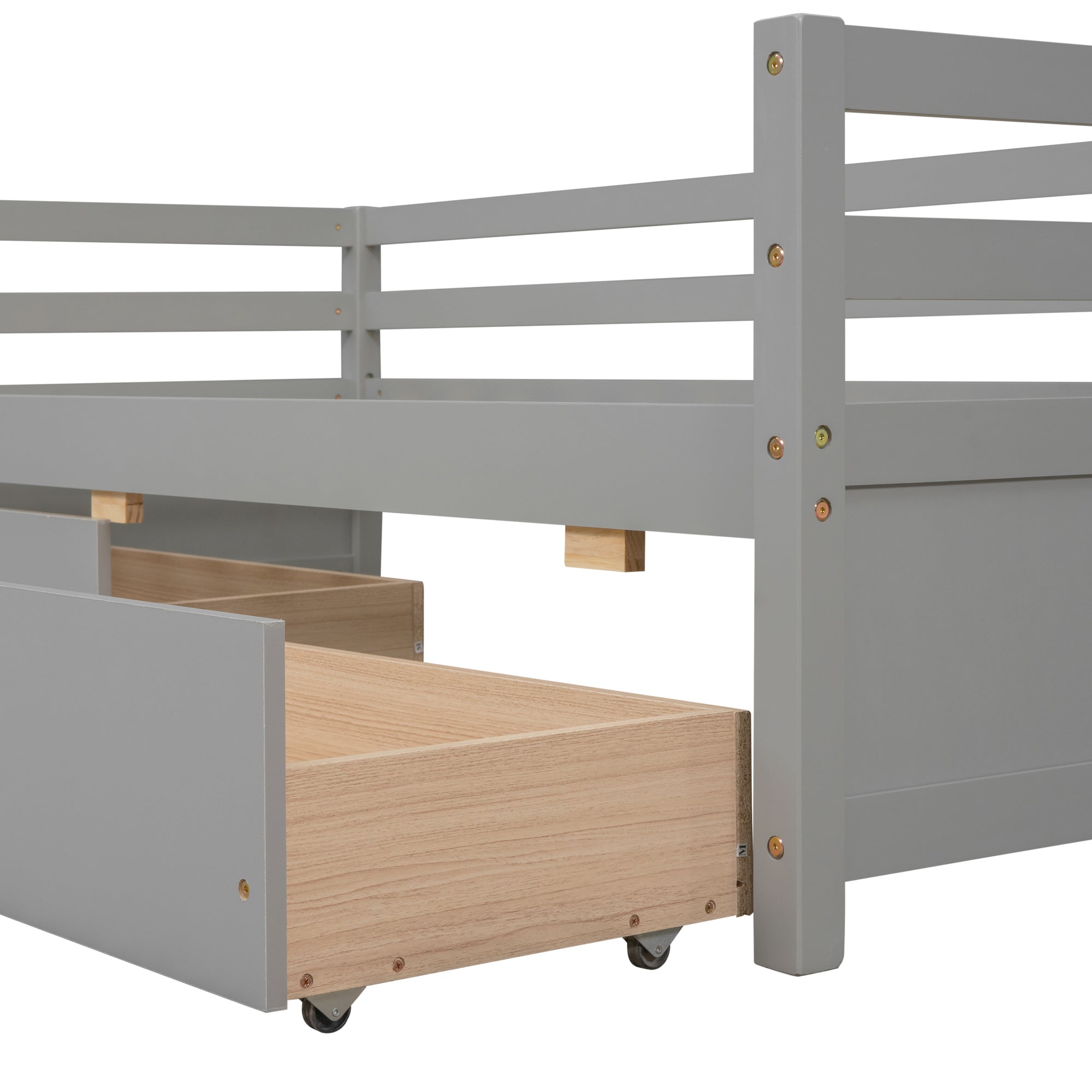 Twin Size Gray Daybed with Two Storage Drawers