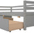 Twin Size Gray Daybed with Two Storage Drawers