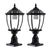 Pair of Classic Style Solar Column Headlights with Dimmable LED