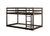 Twin Over Twin Loft Bed with Ladder in Espresso Brown