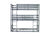 Gray Triple Rubber Wood Bunk Bed with Built-in Ladders and Guardrails