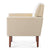 Beige Upholstered Chair with Birch Legs