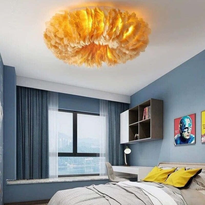 Feather Flush Mount Ceiling Light