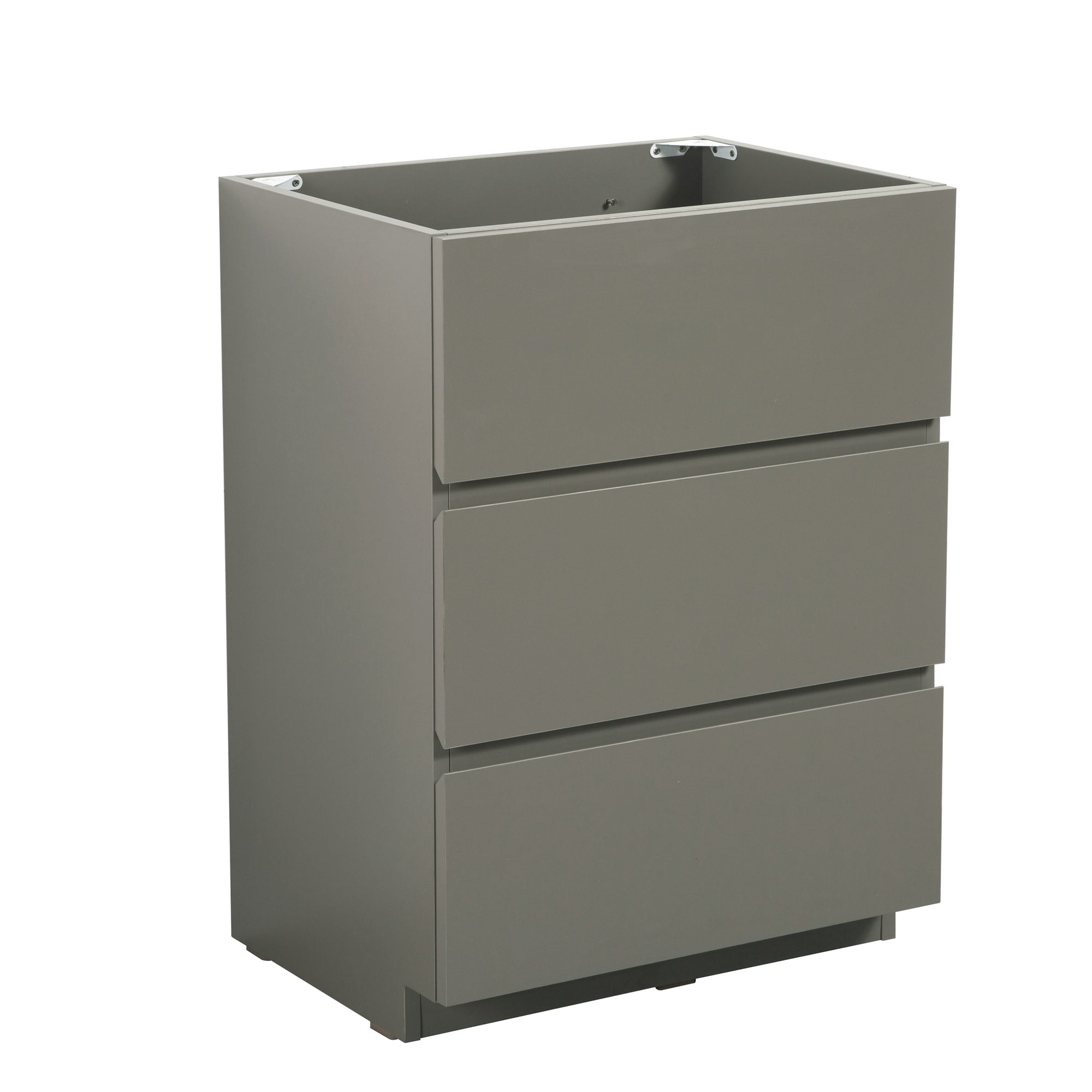 Floor Cabinet Without Basin Gray Color With Three Drawers Pre-Assembled In Gray