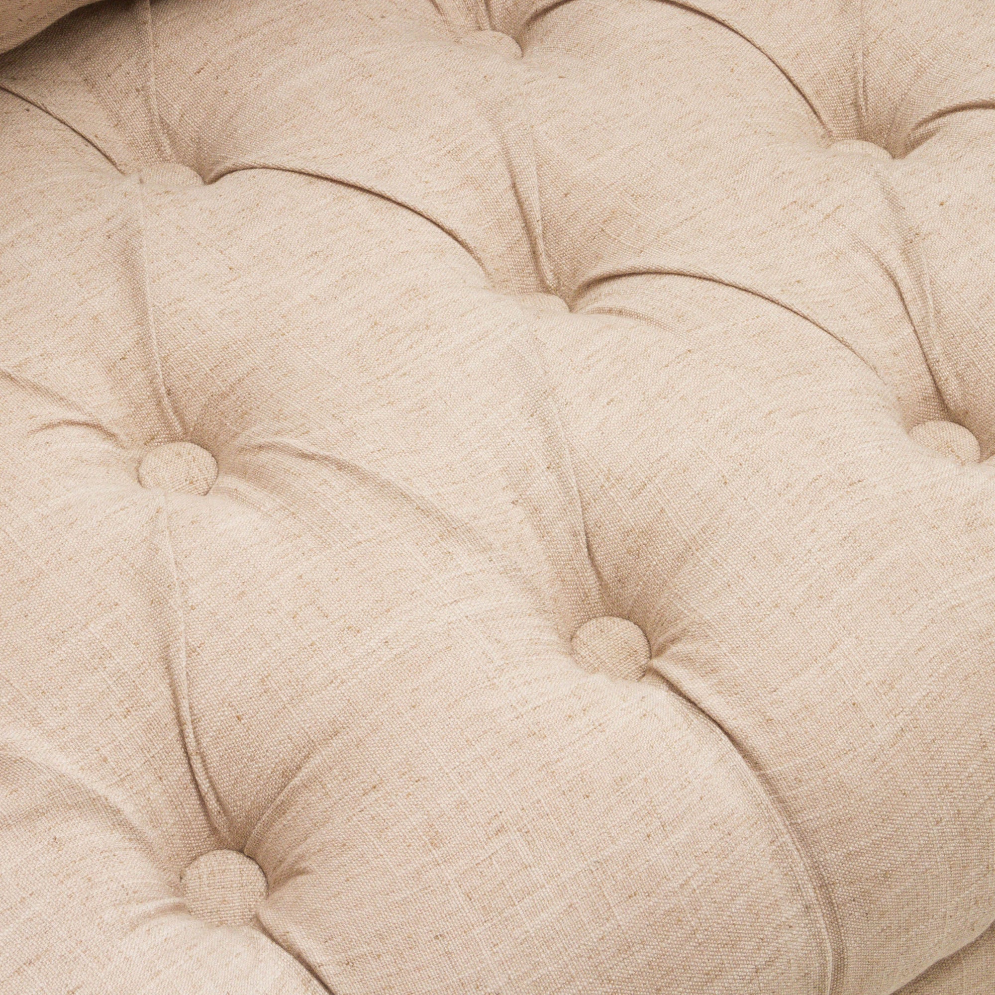 Anatasia Beige Tufted Fabric Armchair