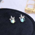 Load image into Gallery viewer, Pegah Silver Unicorn Stone Earrings
