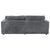 86.5" Dark Gray Corduroy Double Chaise Lounge Sofa