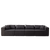 Nairobi 4-Seat Minimal Modular Sectional Sofa in Black