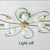 Contemporary Floral Flush Mount Ceiling Light in Grey/Green