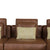 Casablanca Modular Sectional Sofa with Movable Ottoman in Brown Palomino