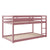 Pink Twin Over Twin Low Floor Bunk Bed