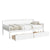 Twin-Size Pine Wood Daybed with Two Storage Drawers In White