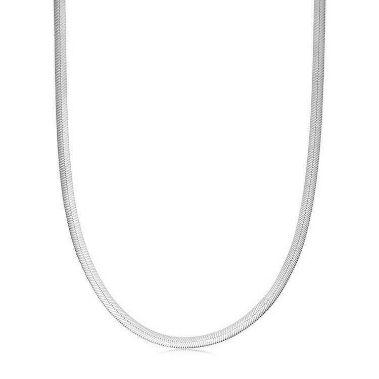 Snake Chain Herringbone Collarbone Necklace