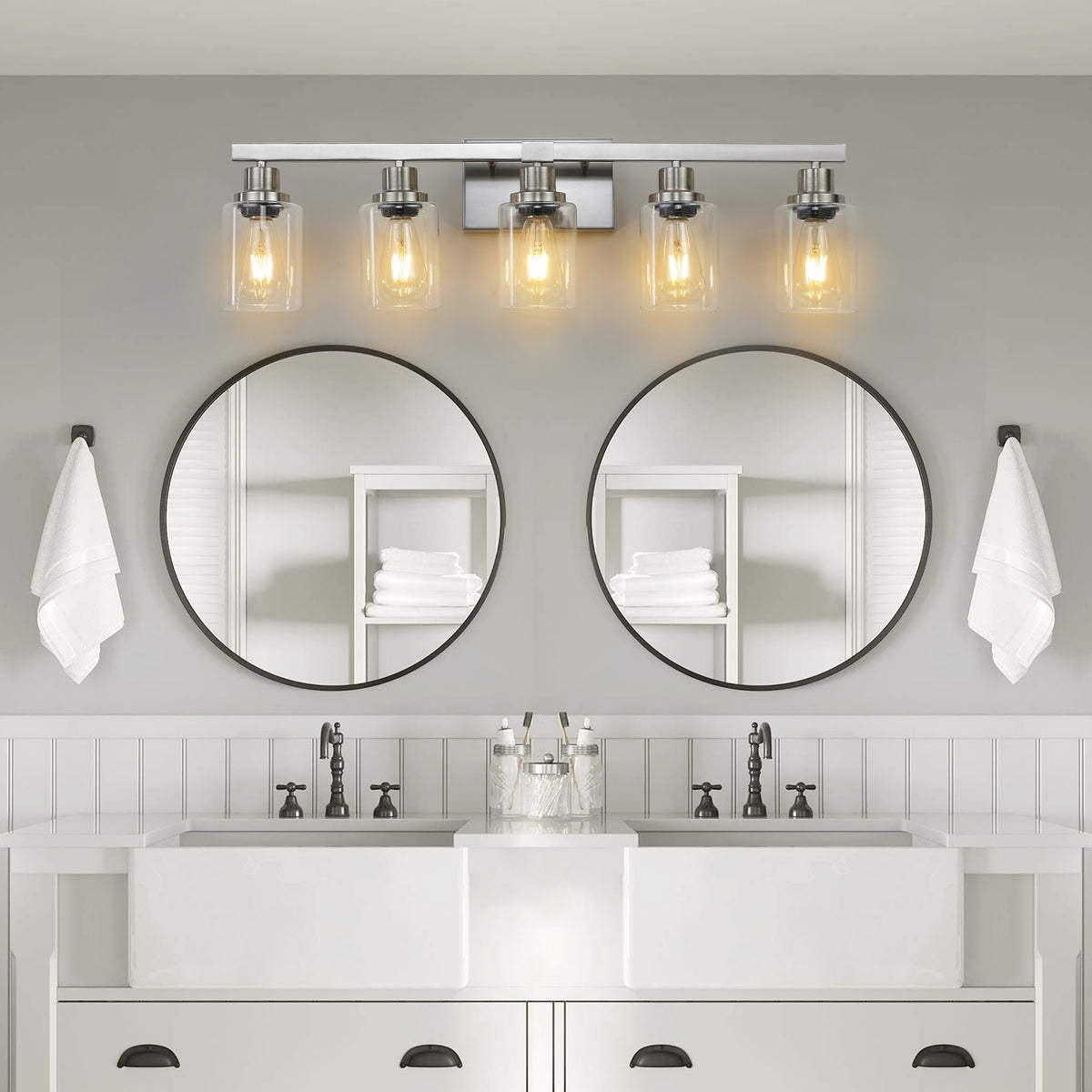 Stylish 5-Light Bathroom Vanity Light