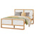 Modern Full Size Wood Bed Frame in White and Walnut