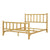 Natural Finish Queen Farmhouse Round Timber Bed Frame