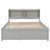 Gray Full Bed with Trundle and Bookcase Headboard