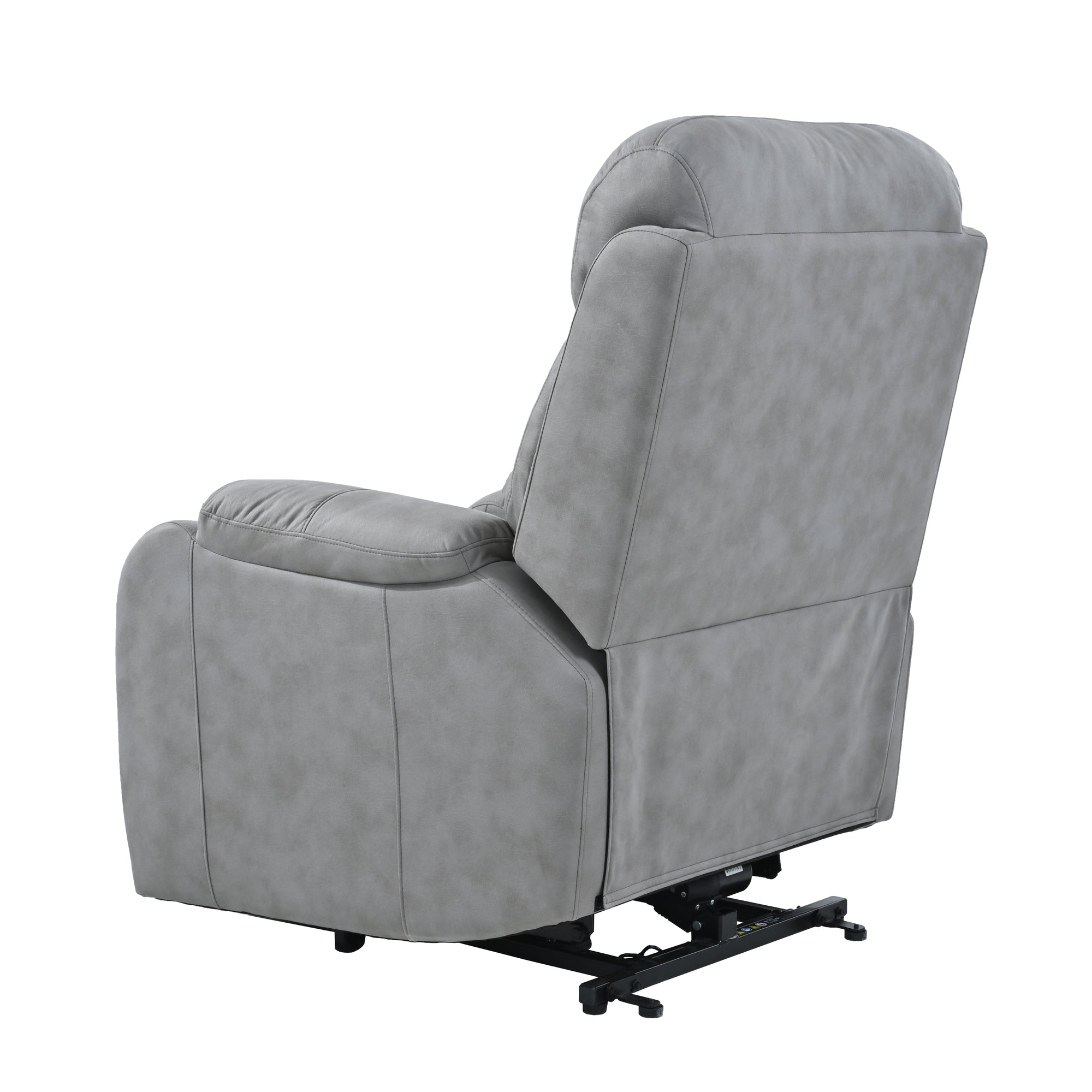 Electric Power Lift Recliner Chair for Seniors - Light Gray Fabric, Remote Control, Side Pocket, Ideal for Elderly Comfort