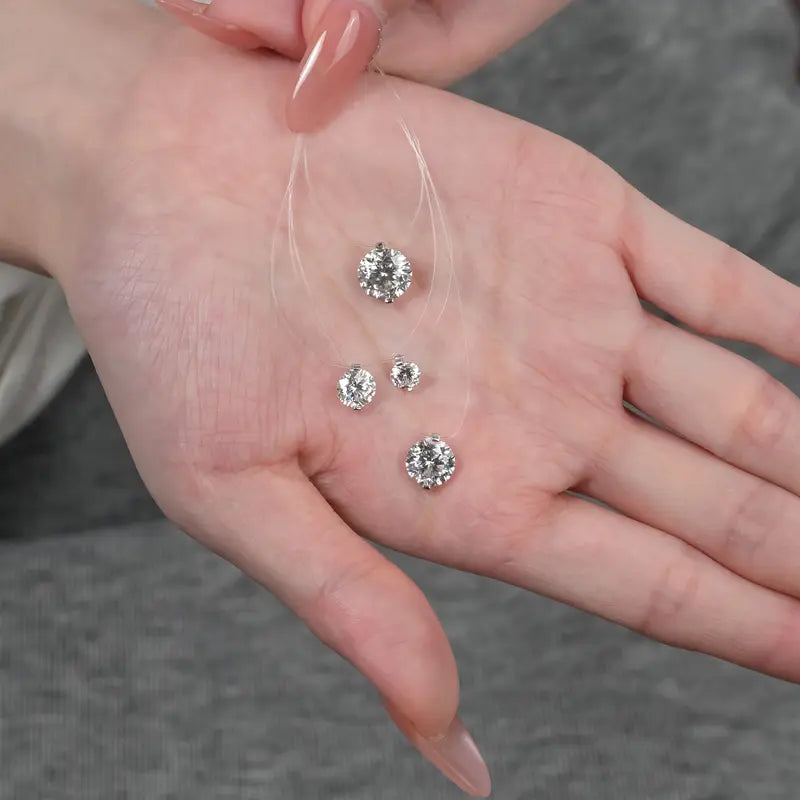 S925 1 3 Carat Moissanite Invisible Necklace