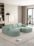 Kigoma 5-Seat Modular Sofa with Chaise in Light Green