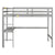 Gray Twin Loft Bed with Built-in Desk