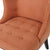 Button-Tufted Waffle Stitch Accent Chair In Orange Fabric