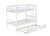 Convertible Twin Over Twin Rubber Wood Bunk Bed with Trundle