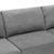 Kyoto Modular Sectional Sofa with Terrycloth Fabric in Gray