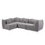 Bergen Modular Teddy 4-Seater Sofa in Gray