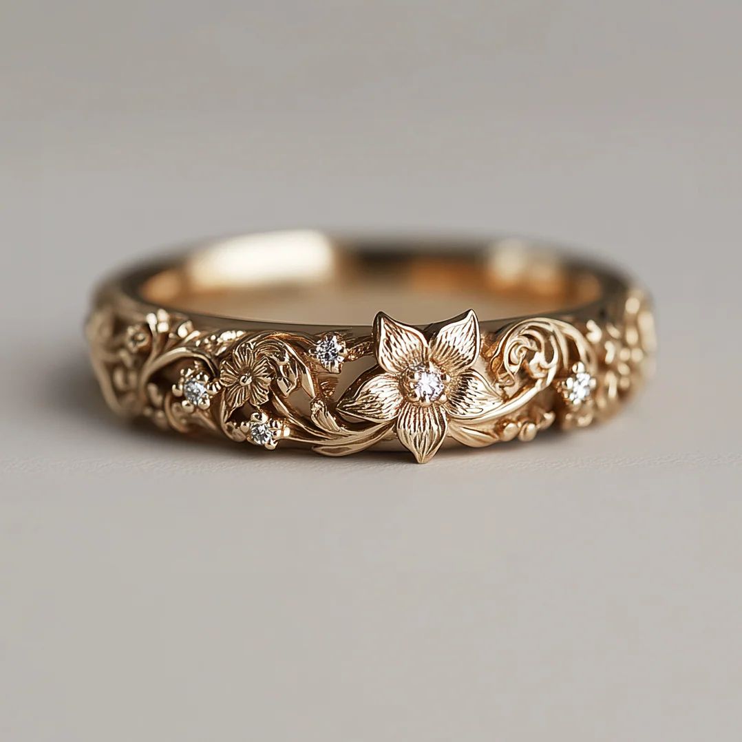 Vintage-Style Diamond Wedding Ring