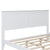 White Queen Platform Bed with Slatted Headboard