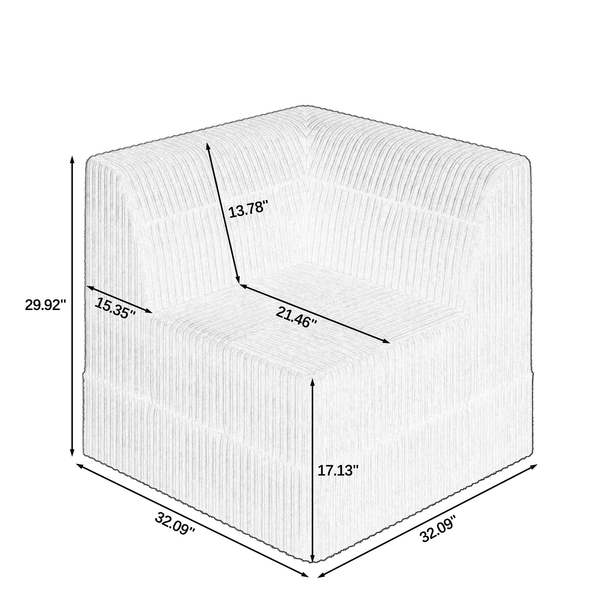 L Shape Modular Sectional Sofa With Compressed Design For Modern Minimalist Living In Grey