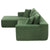 Addis 4-Seat Modular Convertible Sofa in Green