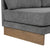 Osaka Sectional Sofa with Storage Drawer in Gray Corduroy