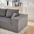 3-Seater Modular Corduroy Sofa In Gray Flexible Configuration