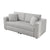 Light Gray Microfiber Modular Sofa