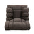 Power Recliner With Lumbar Heat & Massage Power In Brown Fabric