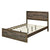 Vintage Rustic Brown Queen Farmhouse Style Platform Bed Frame