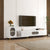 Wood Extendable TV Stand Rectangle Entertainment Center Media TV Console for Living Room Bedroom In White