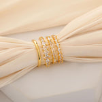 Load image into Gallery viewer, 14k 4pc Diamond Accented Ring Stack
